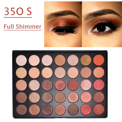 Professional 35 Color Eyeshadow Palette Earth Warm Color Shimmer Matte Eye Shadow Beauty Makeup Set