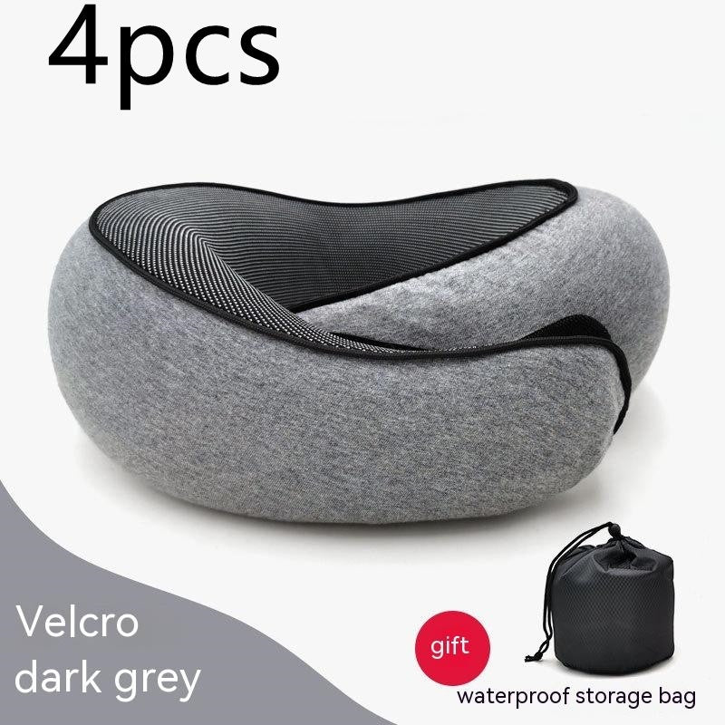 Travel Neck Pillow Non-Deformed Airplane Pillow Travel Neck Cushion Durable U-Shaped Travel Memory Cotton Nap Neck Pillow by DERILUJA LLC