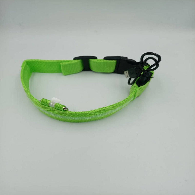 Led Pet Collar Glow Collar Pet Belt Mesh Rechargeable Neck Ring Usb Rechargeable Dog Cord Collar Battery by eprolo