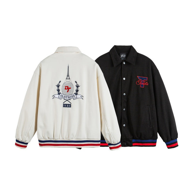Streetwear Embroidered Printed Loose Casual Sport Jacket by eprolo