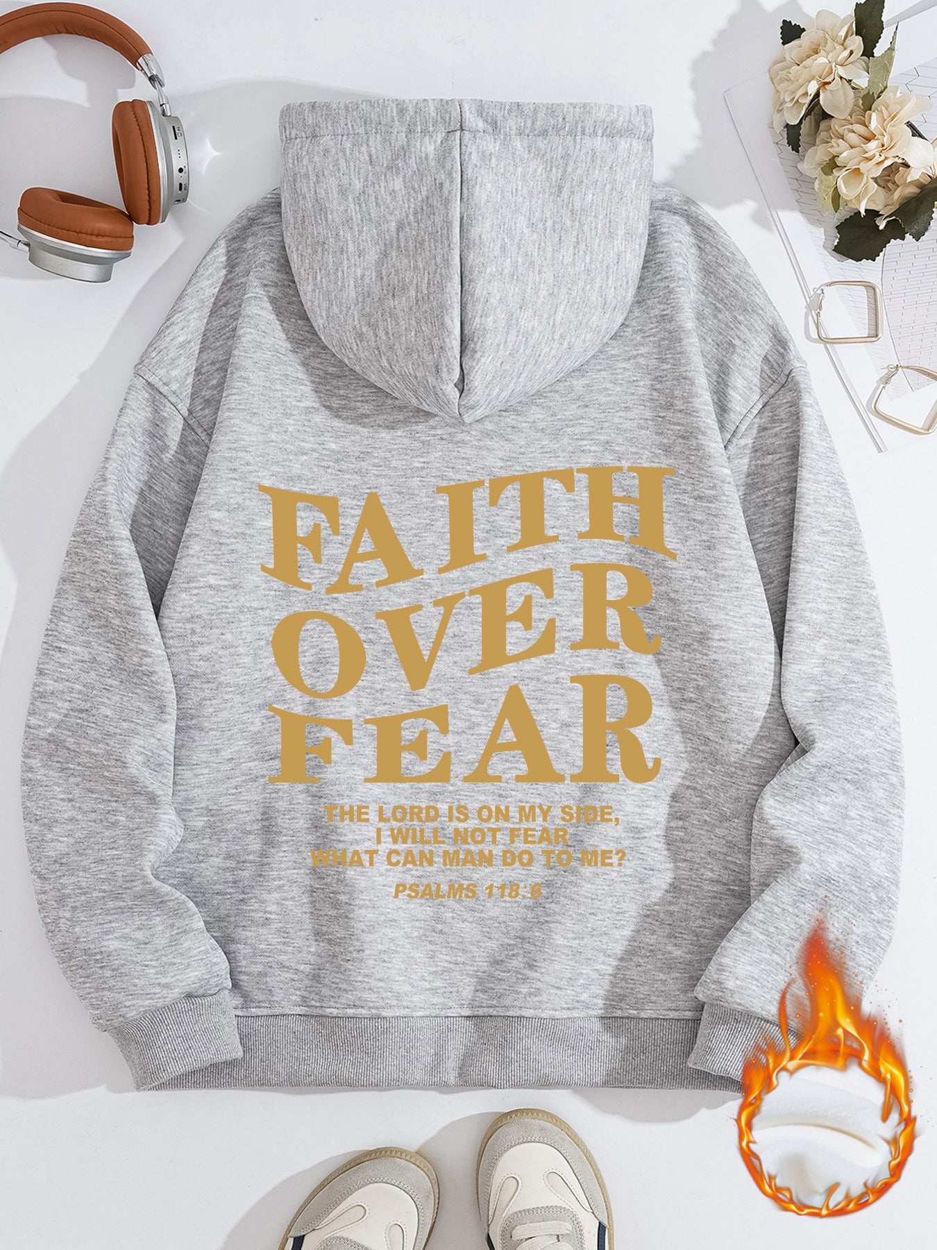 FAITH OVER FEAR Women's Hoodie by eprolo
