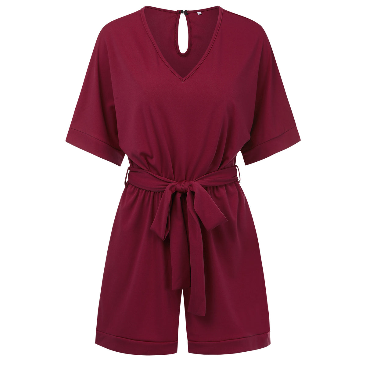 European And American Summer Women's Solid Color Jumpsuit by DERILUJA LLC