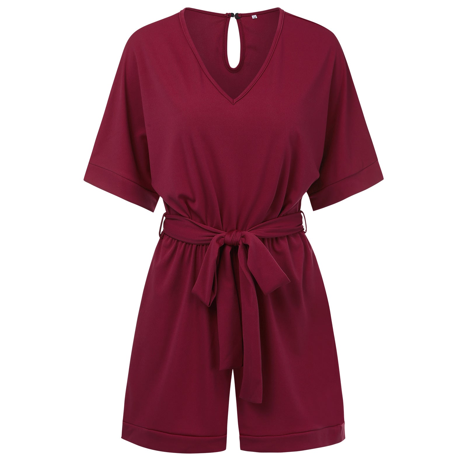 European And American Summer Women's Solid Color Jumpsuit by DERILUJA LLC