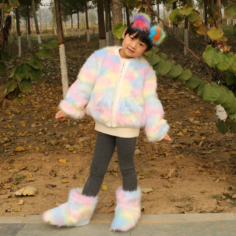 Faux fur coat coat by My Store