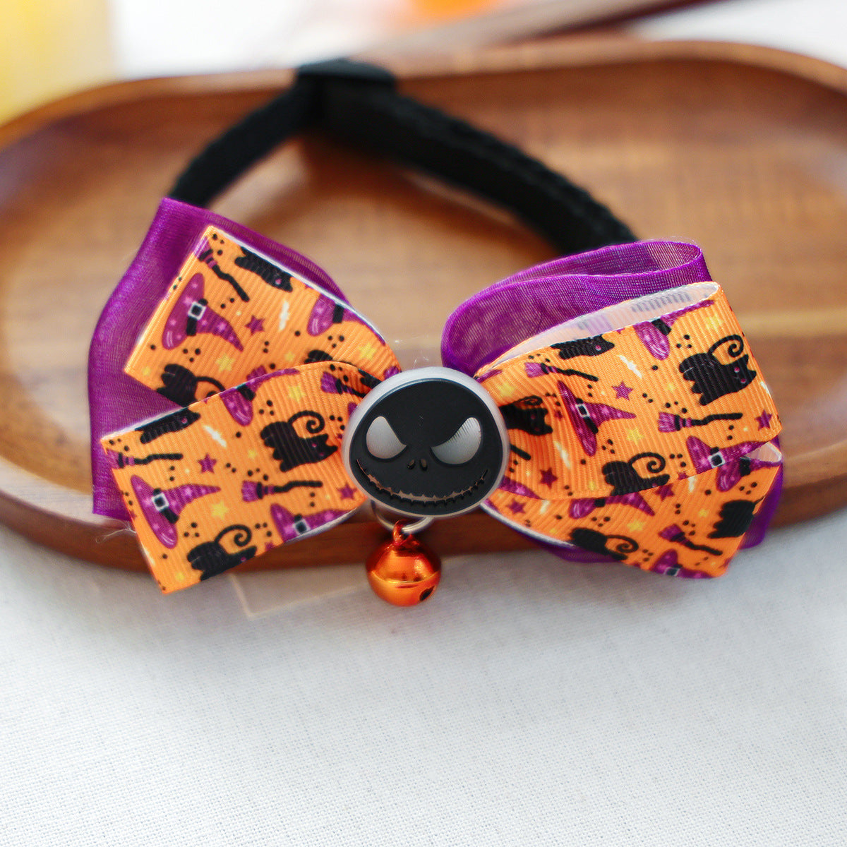 Pet Halloween Pet Collar with Funny Pumpkin Decoration, Dog Collar with Bow Tie, Cat Scarf for Small Dogs by eprolo