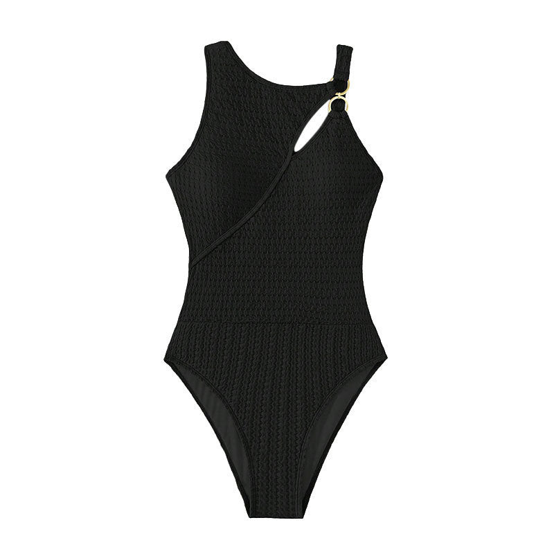 Women's one-piece swimsuit, solid color, tight-fitting, slim-fit bikini swimwear by eprolo