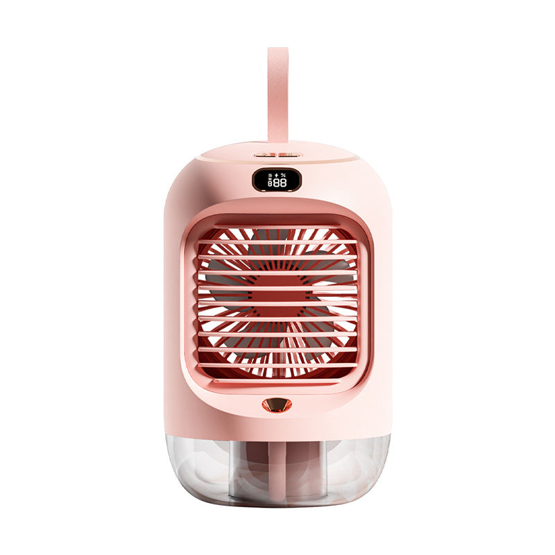 Spray Humidification Cooling Fan Mini Household Desktop Shaking Head Small Fan Usb Portable Air Conditioning Fan by eprolo