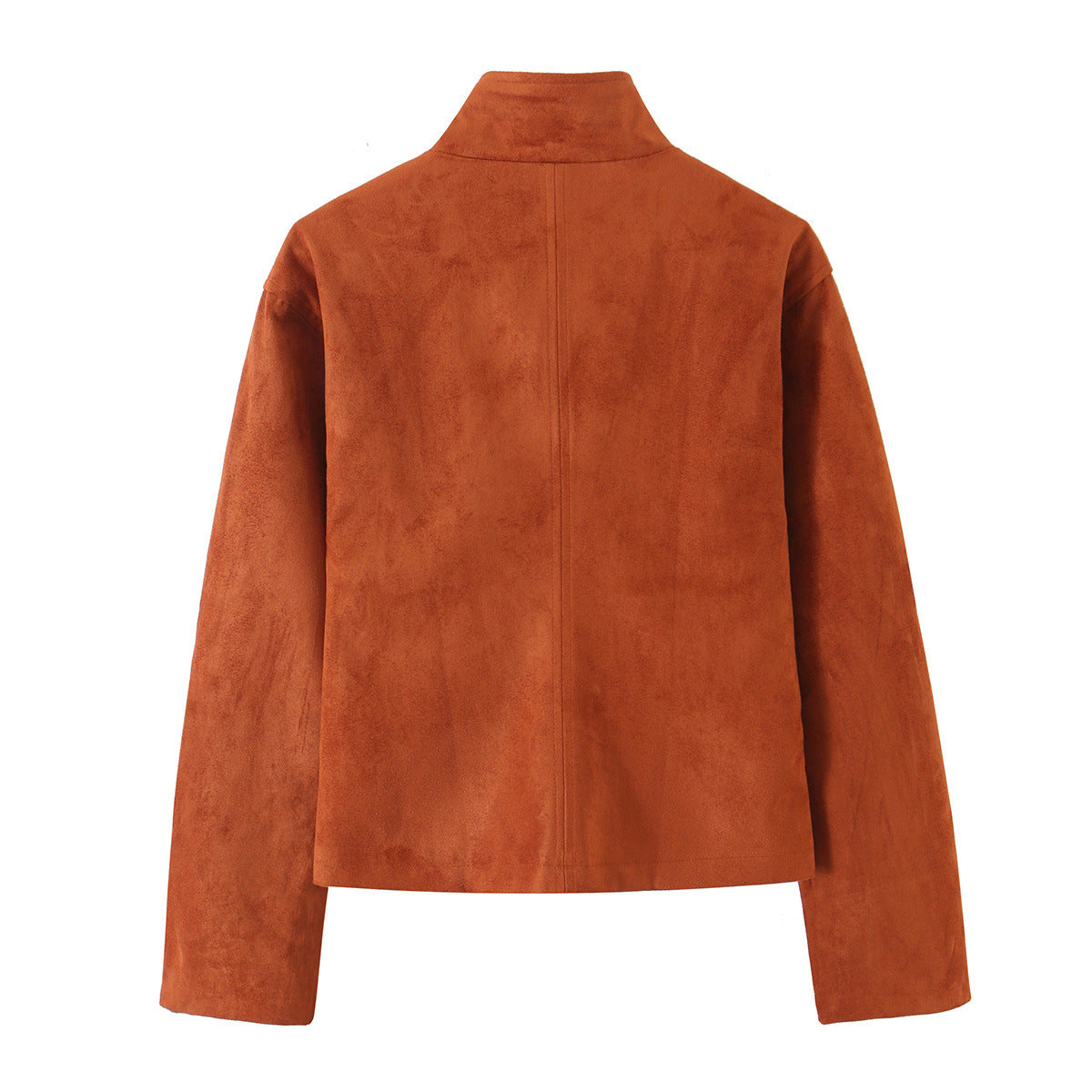 Zipper stand up collar suede textured jacket by eprolo