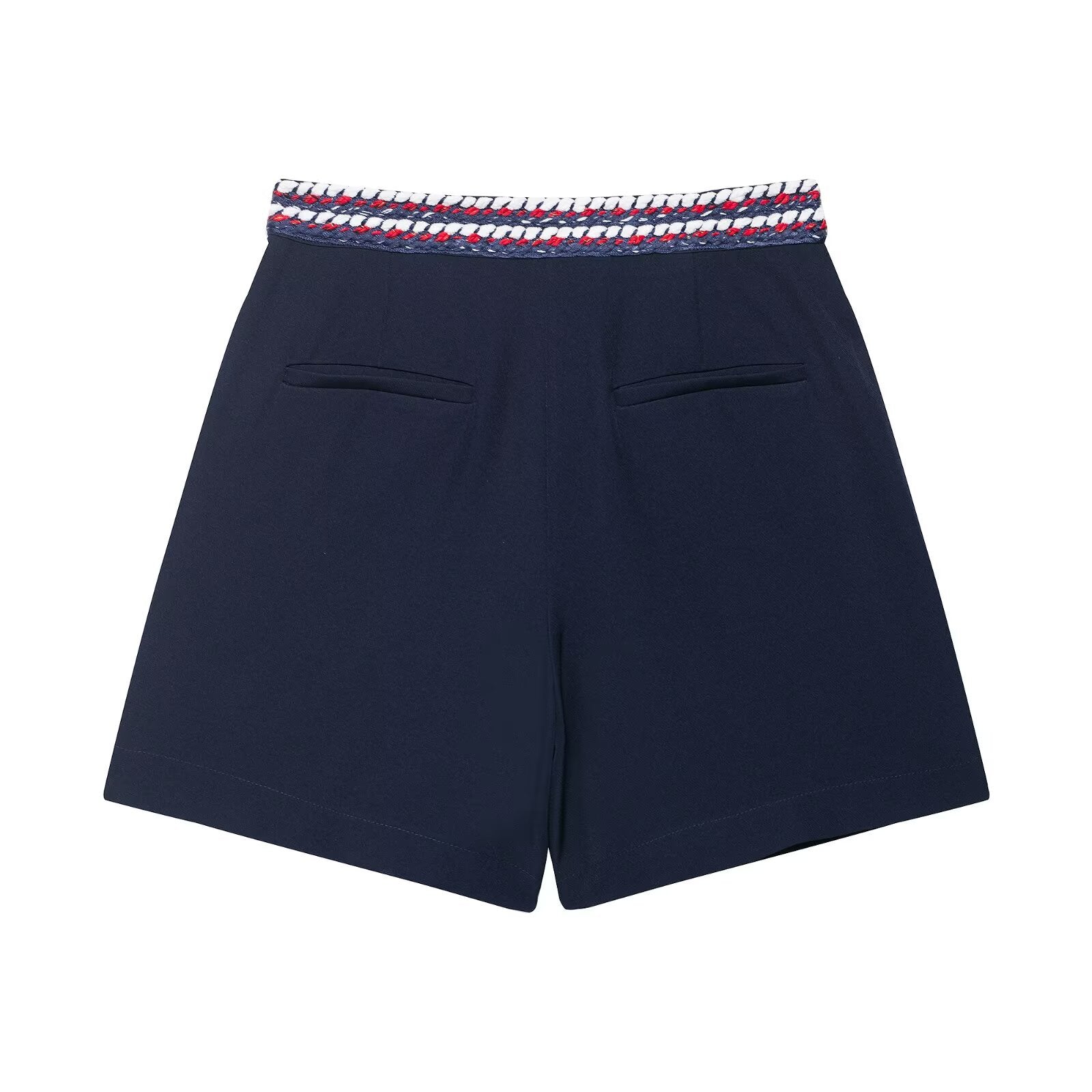 Fancy trimmed vest+shorts set