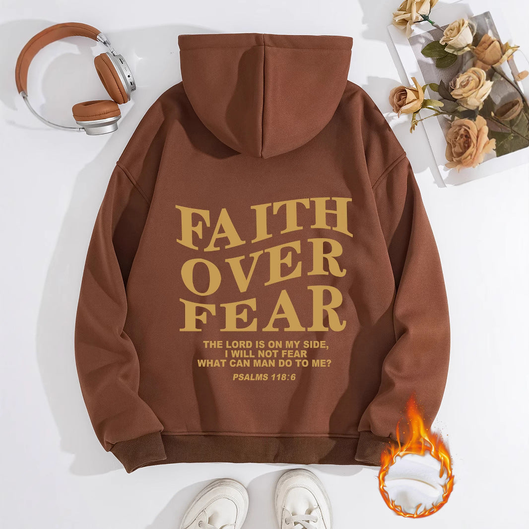 FAITH OVER FEAR Women's Hoodie by eprolo