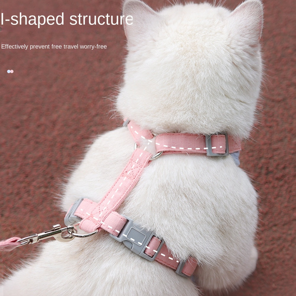 Cat traction rope to prevent breaking free cat chest harness for outdoor walking cat rope by eprolo