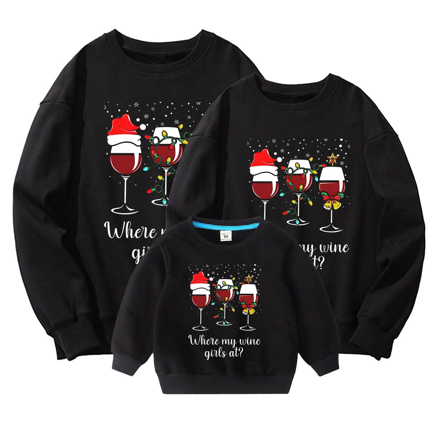 Parent-child Hoodie Pure Cotton T-shirt American Style New Year Christmas by eprolo