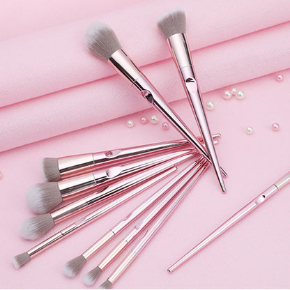 10Pcs Eye Makeup Brushes Set Eye Shadow Eyebrow Sculpting Power Brushes Facial Makeup Cosmetic Brush Tools