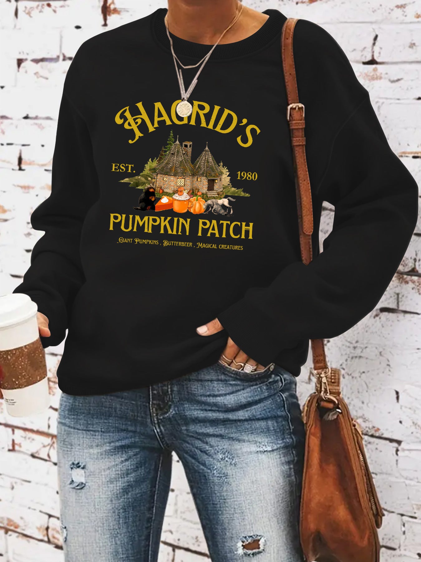 HAGRID'S print on hoodie by eprolo