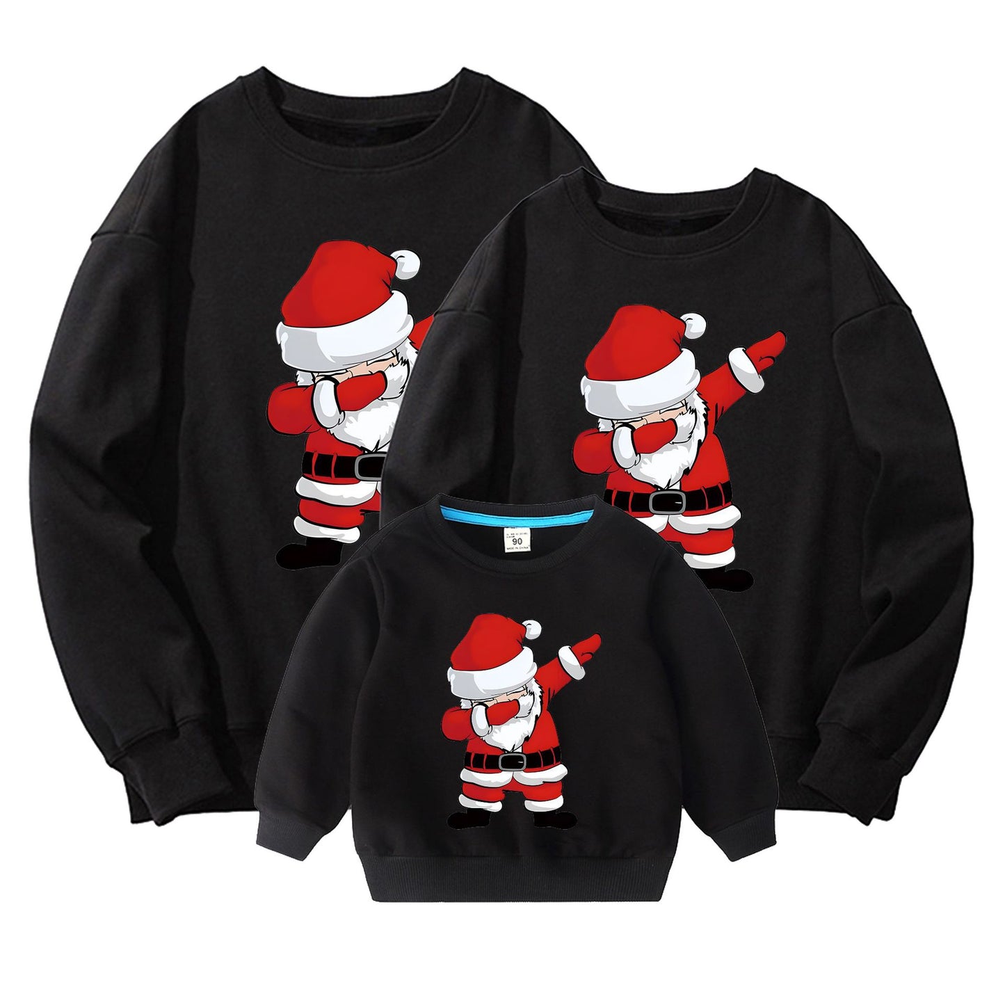 Parent-child Hoodie Pure Cotton T-shirt American Style New Year Christmas by eprolo