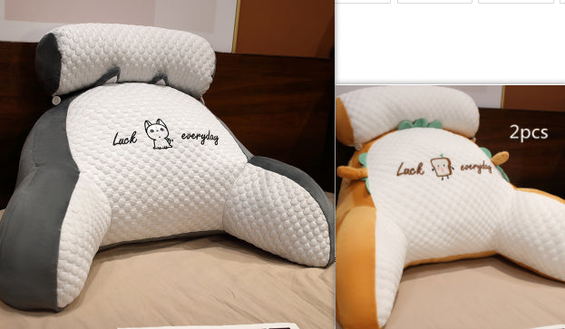 Sofa Fluffy Cushion Luncheon Pillow Triangle Reading Cushion Bedside Soft Large Backrest Lumbar Cushion Office Chair Cushion by DERILUJA LLC