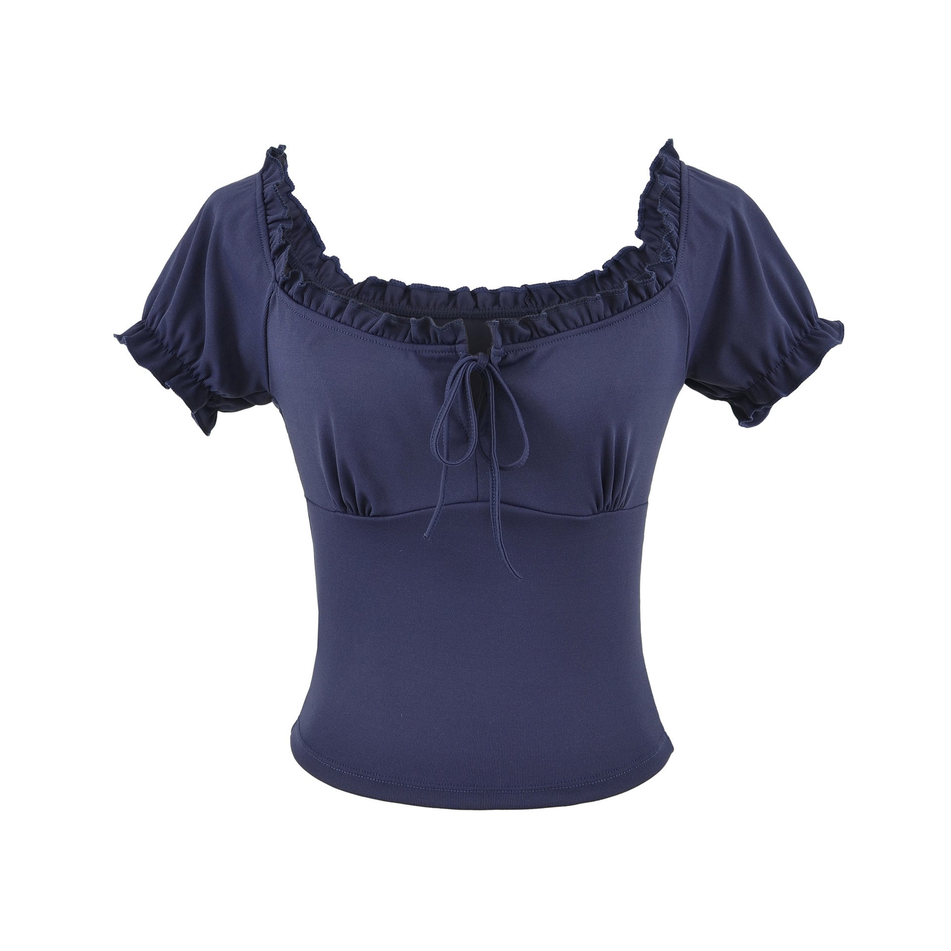 Square neck short sleeved T-shirt for women by eprolo