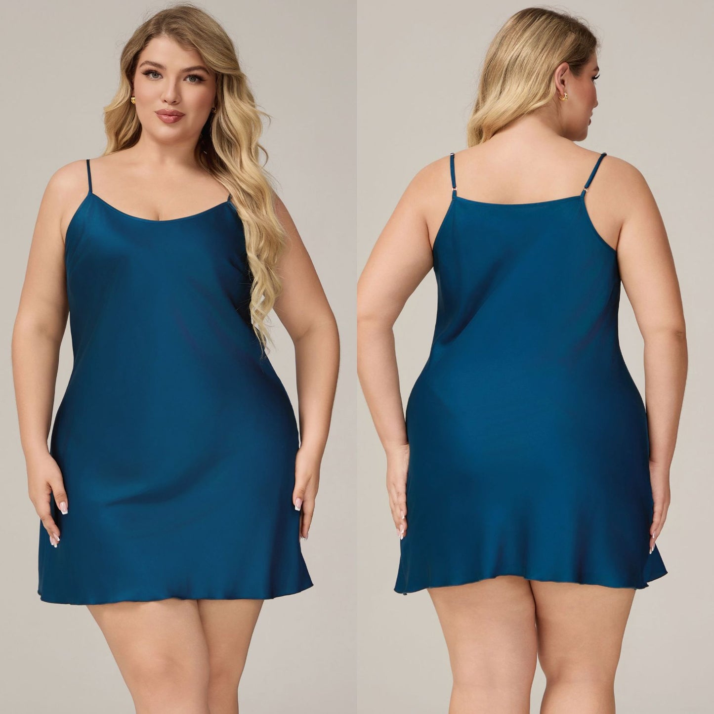 Elegant Satin Chiffon Sleepwear for Women, Summer Strap Sexy Nightdress, Simple Home Wear by eprolo