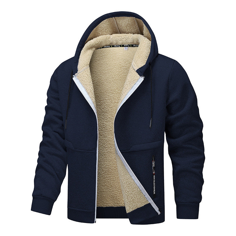 Men's Fashion Lambswool Thickened Coat Sweatshirt by My Store