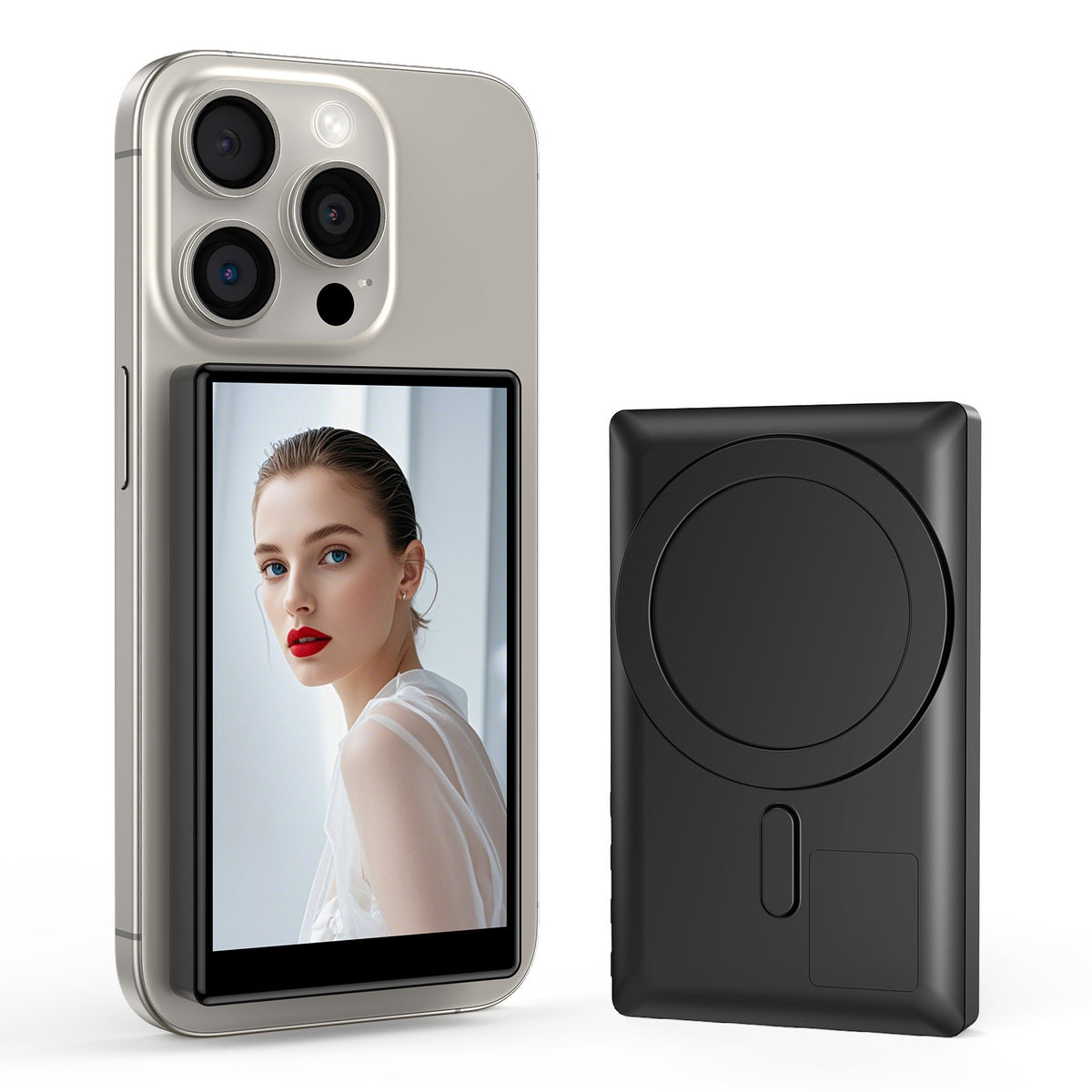 Magnetic Wireless Charging Phone Rear Selfie Projection Device by DERILUJA LLC