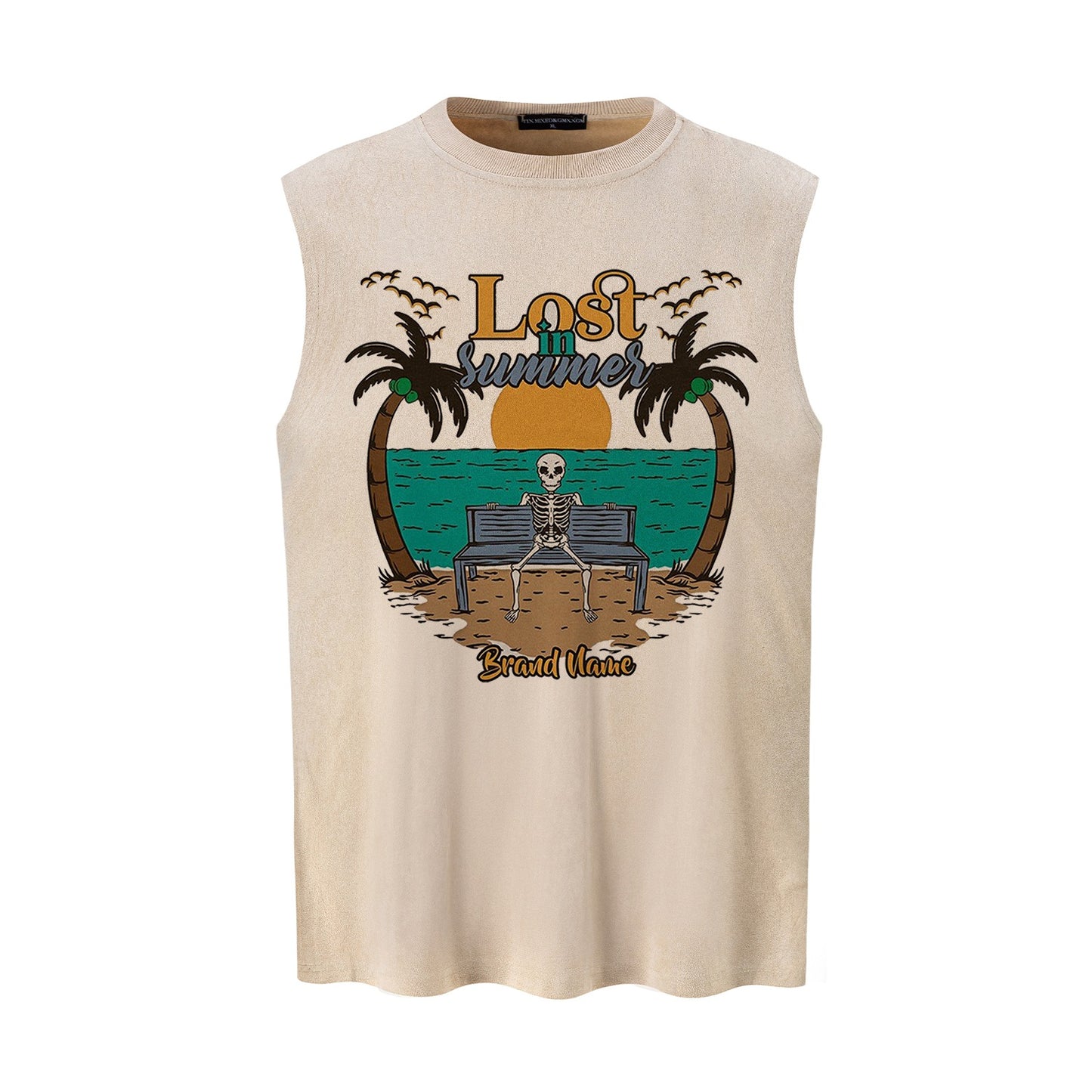 Skeleton Beach Printed Tank Top by eprolo