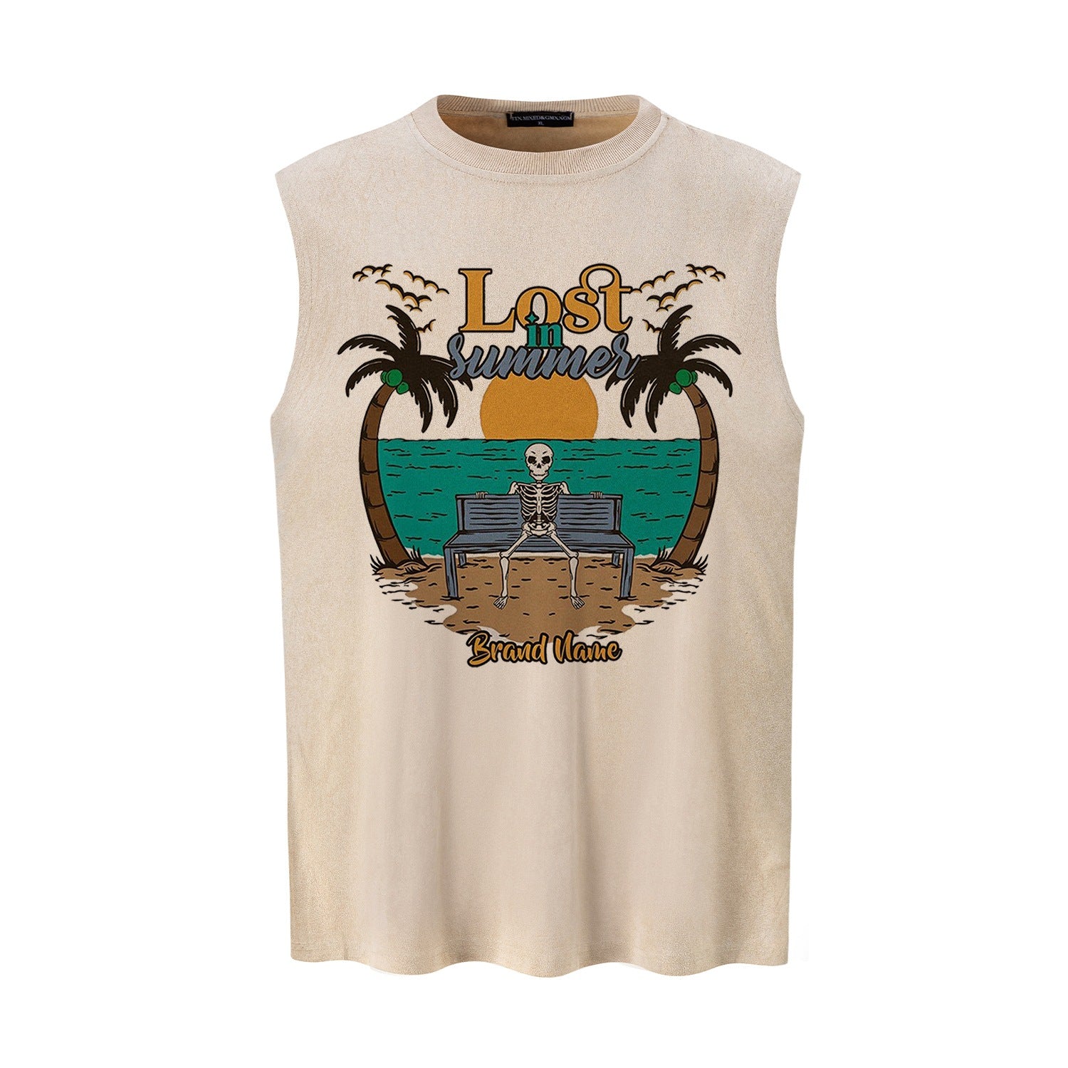 Skeleton Beach Printed Tank Top by eprolo