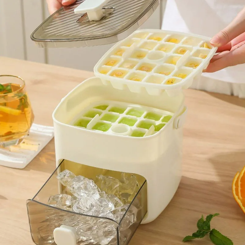 48 Grid Ice Cube Mold Reusable Refrigerator Ice Maker One-touch Easy Release Homemade Ice Cube Tray Mold Home Ice Making Tool by DERILUJA LLC