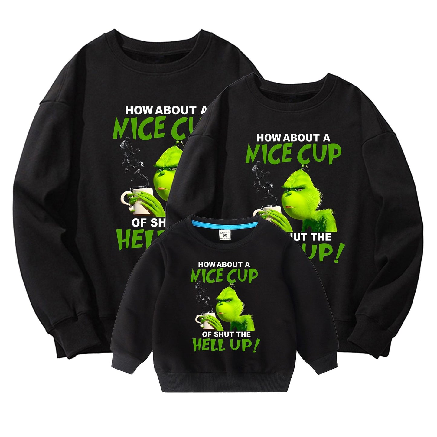 Parent-child Hoodie Pure Cotton T-shirt American Style New Year Christmas by eprolo
