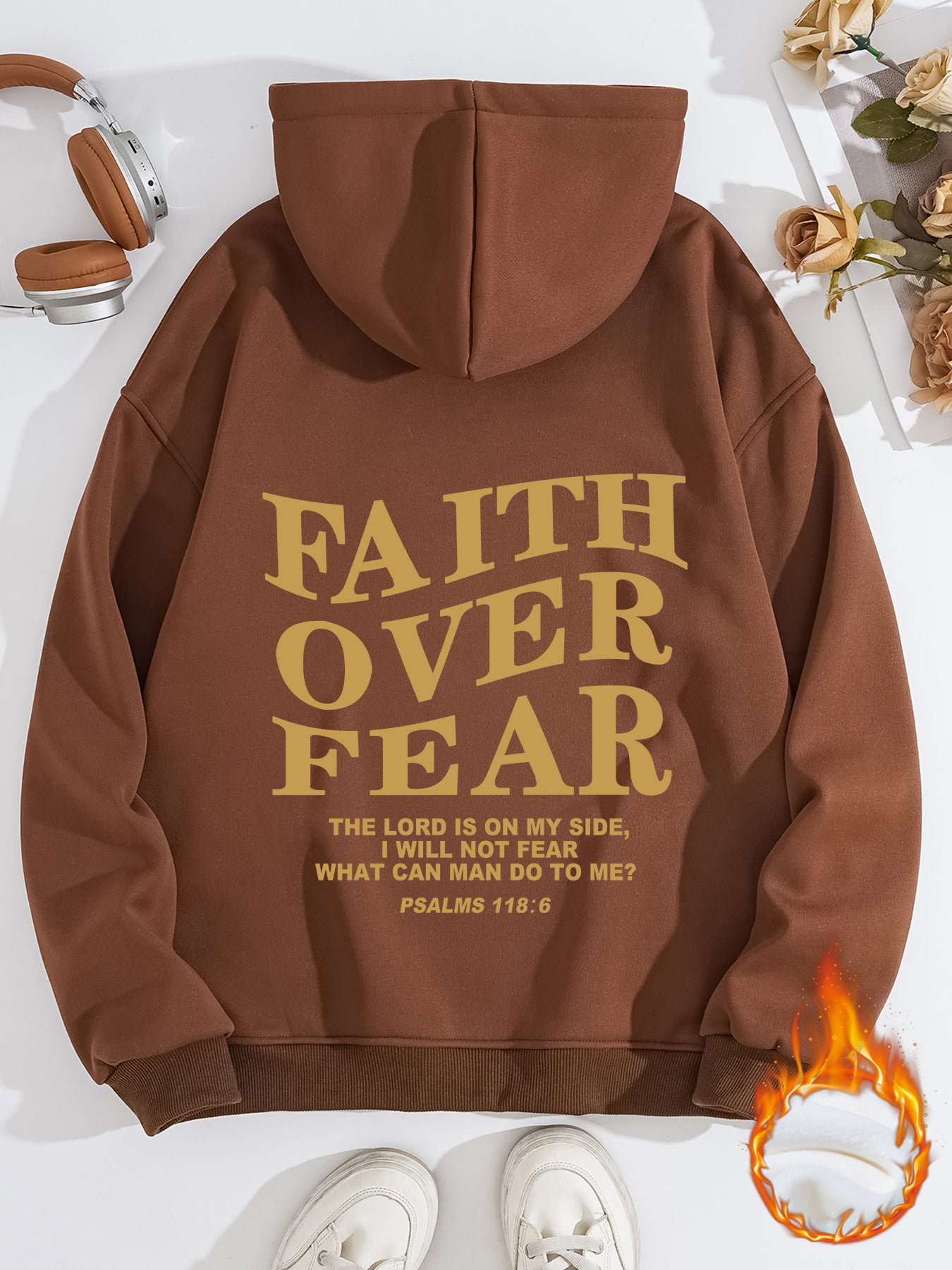 FAITH OVER FEAR Women's Hoodie by eprolo