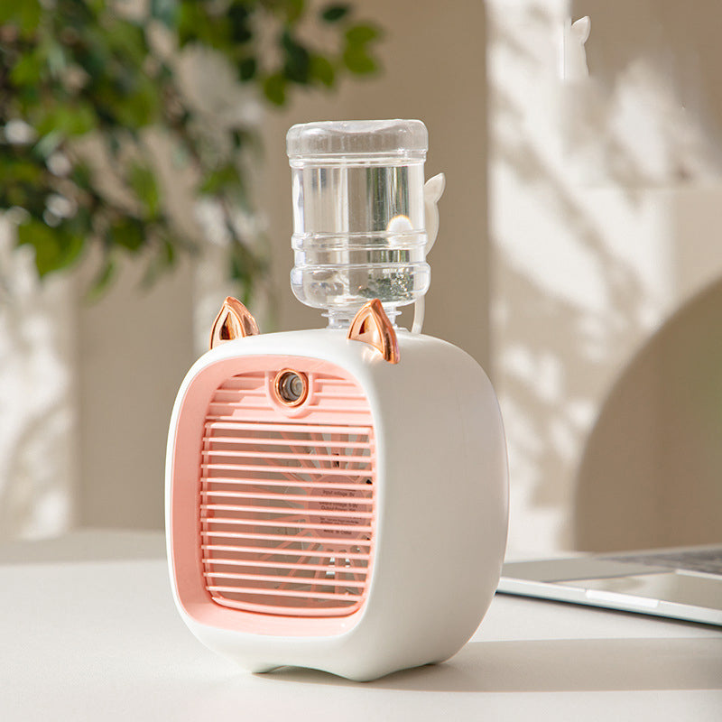 Humidifying Spray Mini Fan Office Desktop Air Cooler USB Charging Portable Desktop Small Fan by eprolo