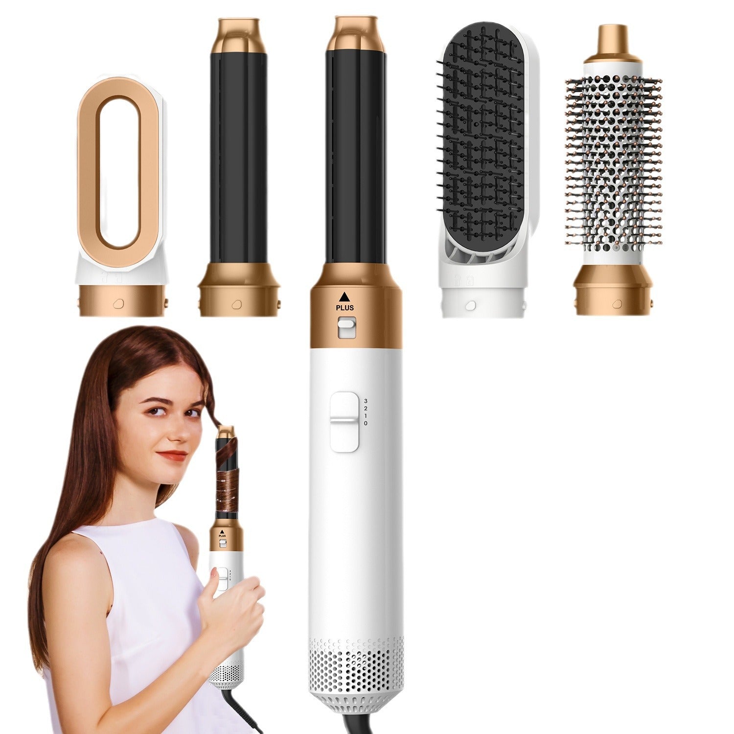 5 in 1 Hair Styler Professional Hair Dryer Brush Blow Dryer Air Wrap Hot Air Brush by eprolo