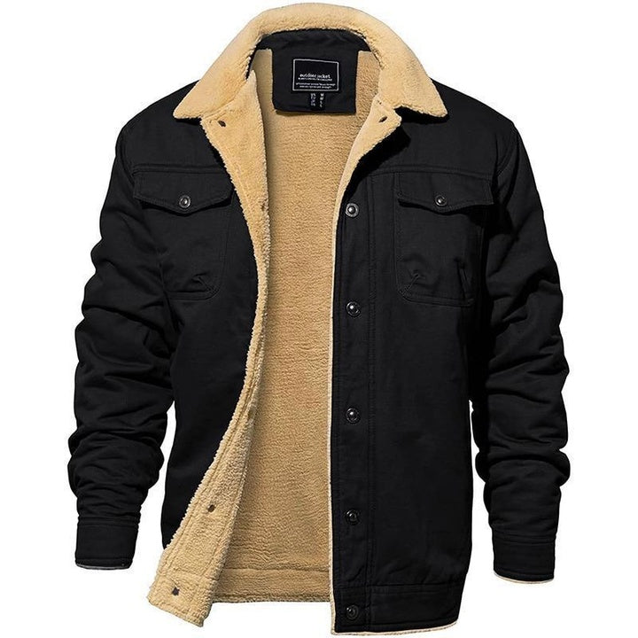 Men's Padded Cotton Workwear Casual Jacket by DERILUJA LLC