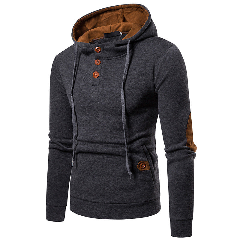 Men's large suede matching Hoodie by DERILUJA LLC