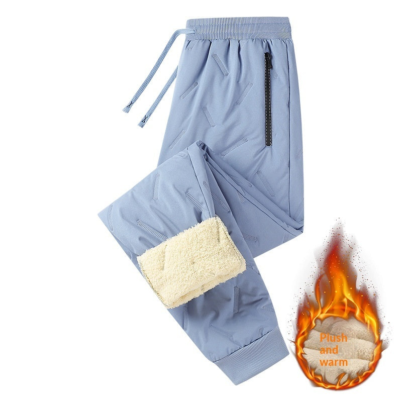 Cold-Weather Outdoor Cross-Border Sheepskin-Lined Cotton Trousers by DERILUJA LLC