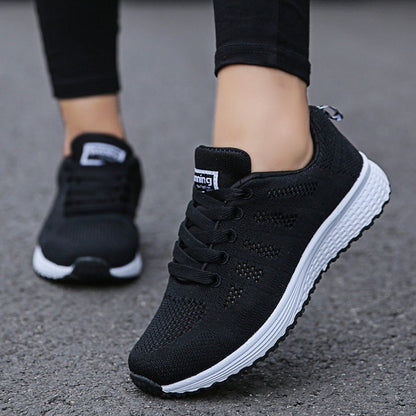 Womens Flats Sneakers Mesh Breathable