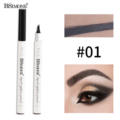 BSIMONE Four-Pronged Eyebrow Pencil For Makeup Artists Waterproof Non-Smudging Natural Three-Dimensional Eyebrow Pencil