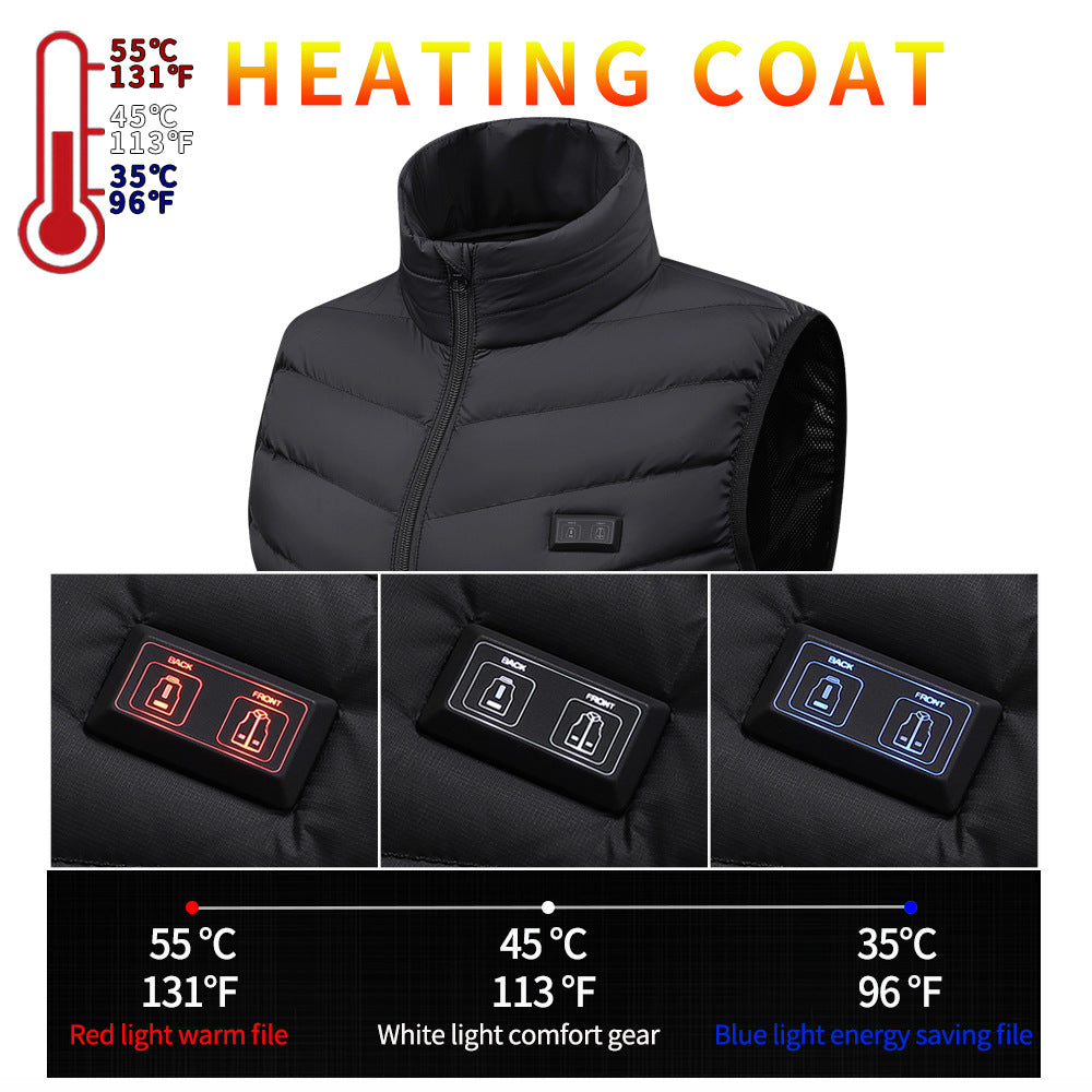 Women's heated vest heated vest dual control switch charging jacket by eprolo