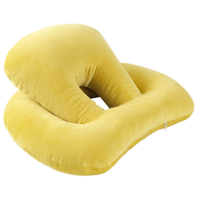 U-Shaped Desk Nap Pillow Neck Supporter Seat Cushion Headrest Travel Neck Pillow With Arm Rest by DERILUJA LLC