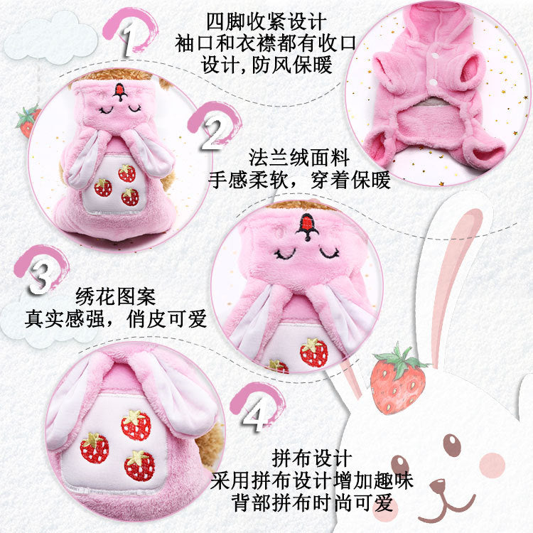 Cross-Border Pet Dog Clothes, Cat Autumn and Winter Four-Legged Cotton Coat, Cartoon Transformation Clothing, Cat Clothing, Dog Clothing Supplies by DERILUJA LLC