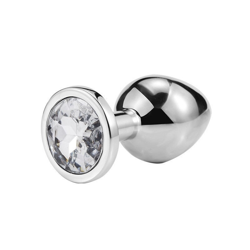 Adult Sex Toy SM Metal Anal Plug For Men And Women Sex Toy Masturbation Anal Expansion Round Anal Plug Medium Silver by eprolo