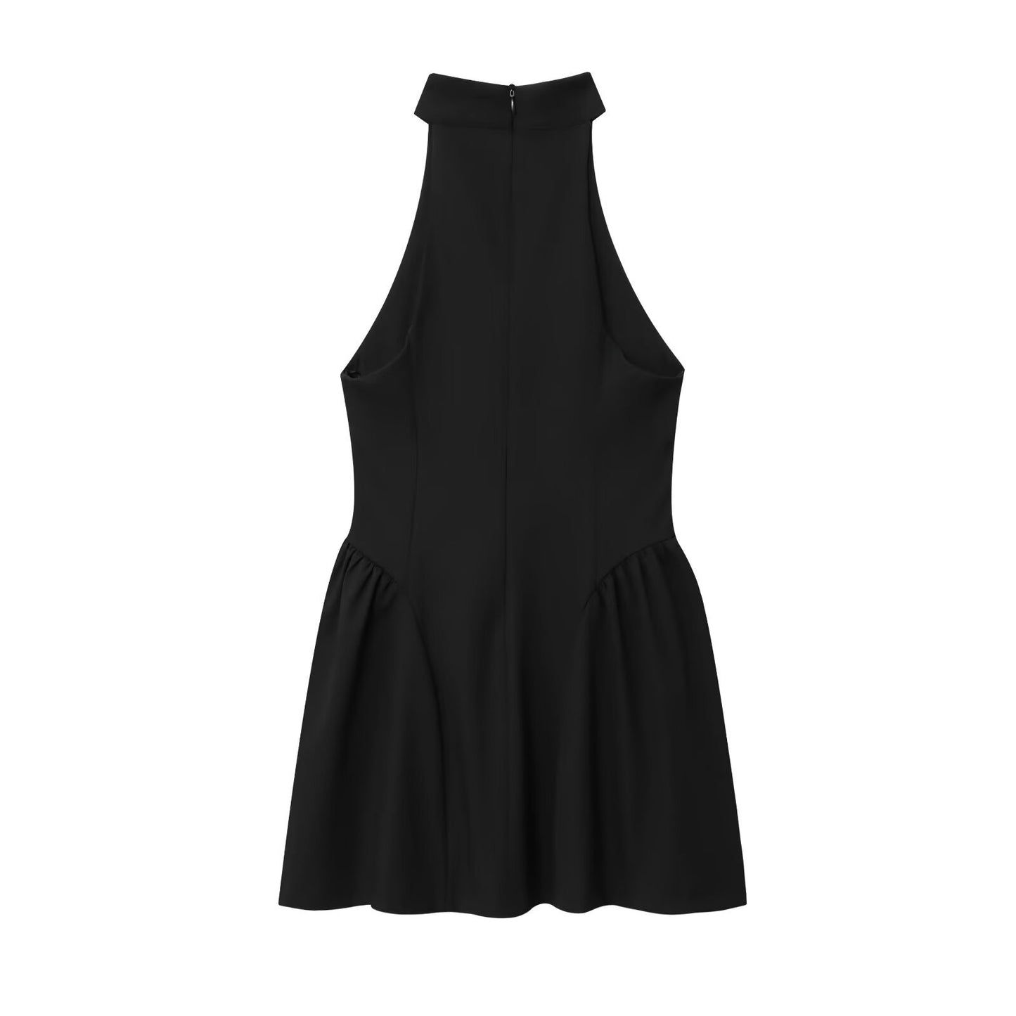 Pure Desire Wind Sleeveless Wrinkled Hanging Neck Collar Dress by eprolo