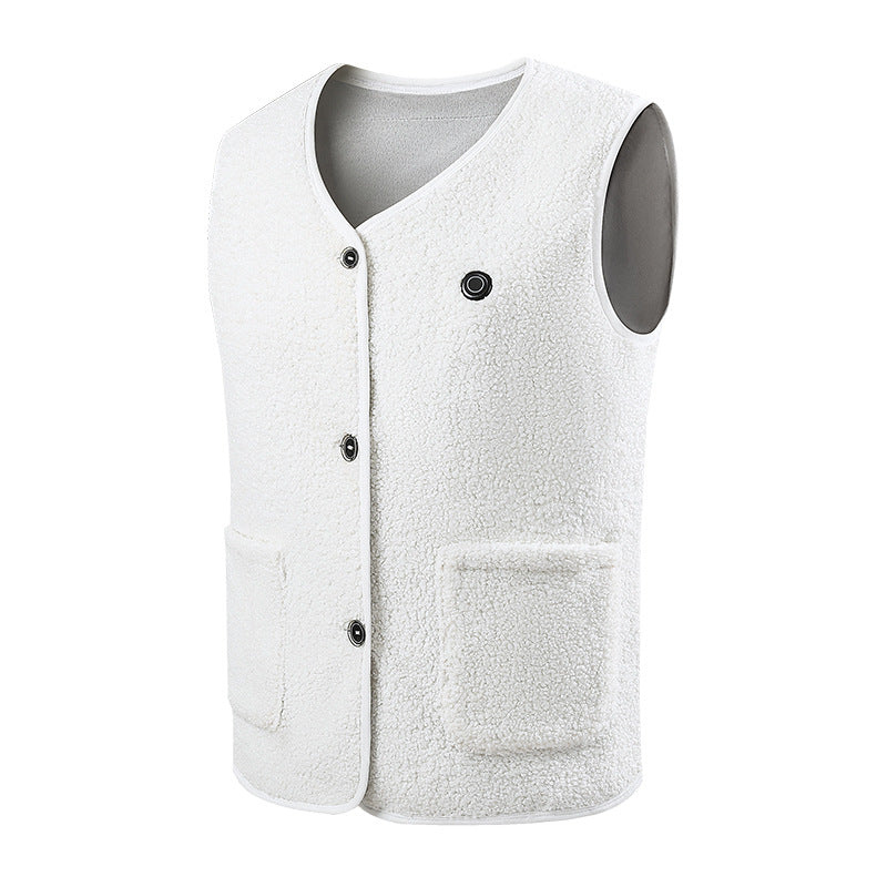 New autumn and winter intelligent heating vest with 16 zones of heating, Teddy velvet fabric, carbon fiber heating and insulation by eprolo
