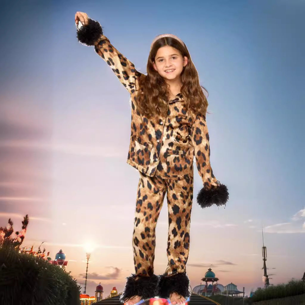 American Christmas pajamas set printed home clothes for women