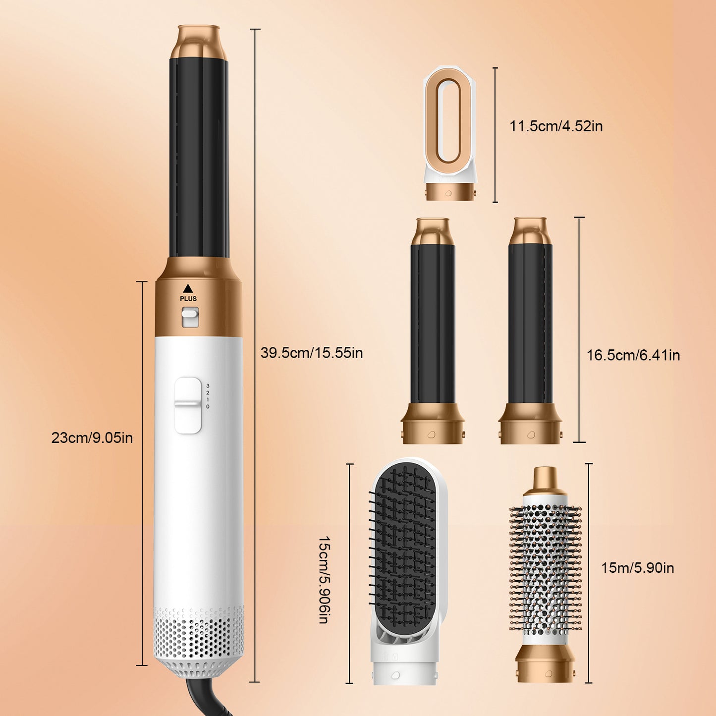 5 in 1 Hair Styler Professional Hair Dryer Brush Blow Dryer Air Wrap Hot Air Brush by eprolo
