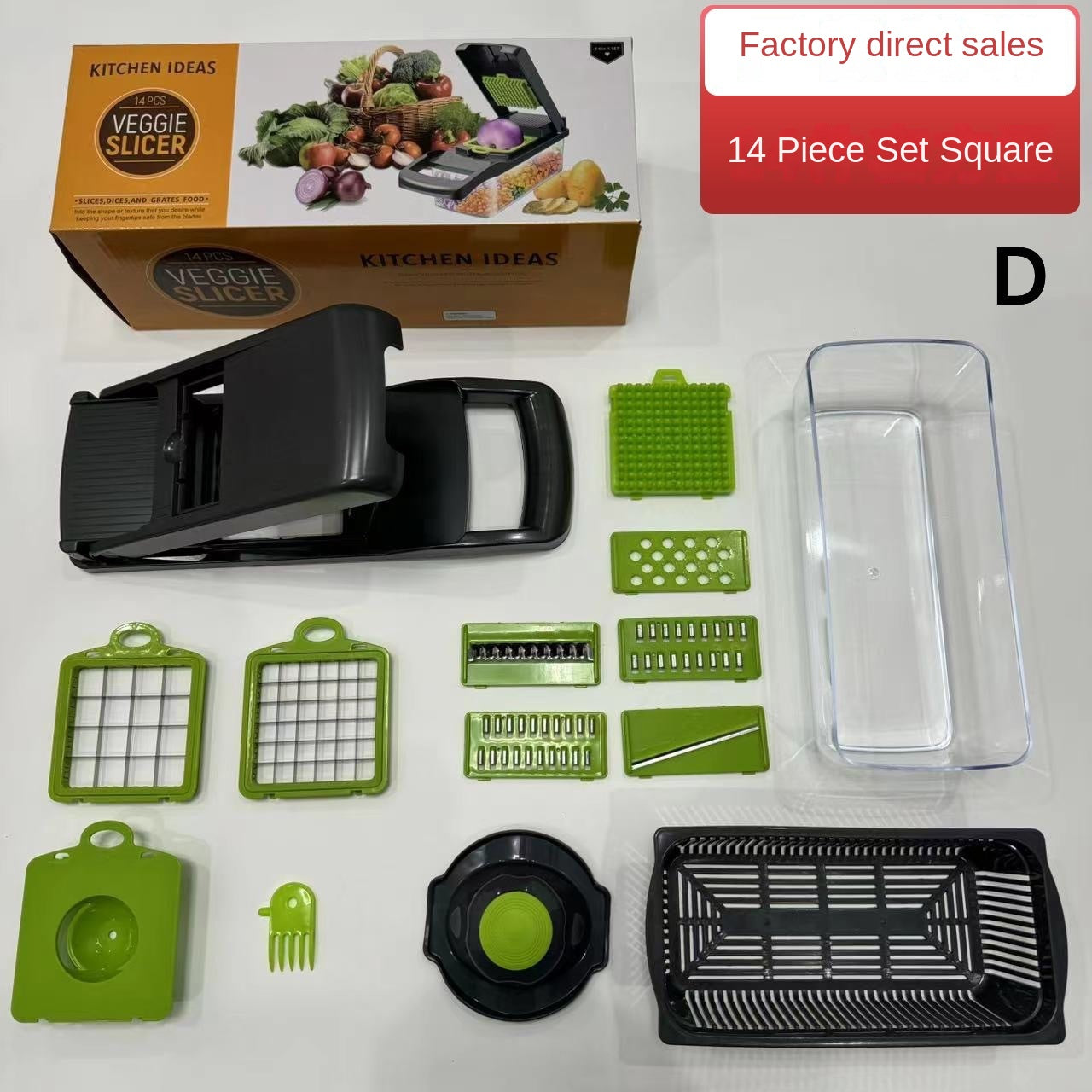 Multifunctional Vegetable Chopper Kitchen Dicer Grater Shredder Set Vegetable Cutter by eprolo