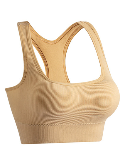 comfortable ribbed Wireless sports bra yoga  HCZEU45MKN