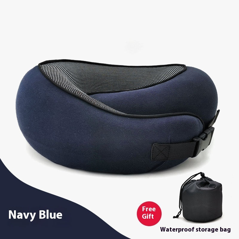 Travel Neck Pillow Non-Deformed Airplane Pillow Travel Neck Cushion Durable U-Shaped Travel Memory Cotton Nap Neck Pillow by DERILUJA LLC