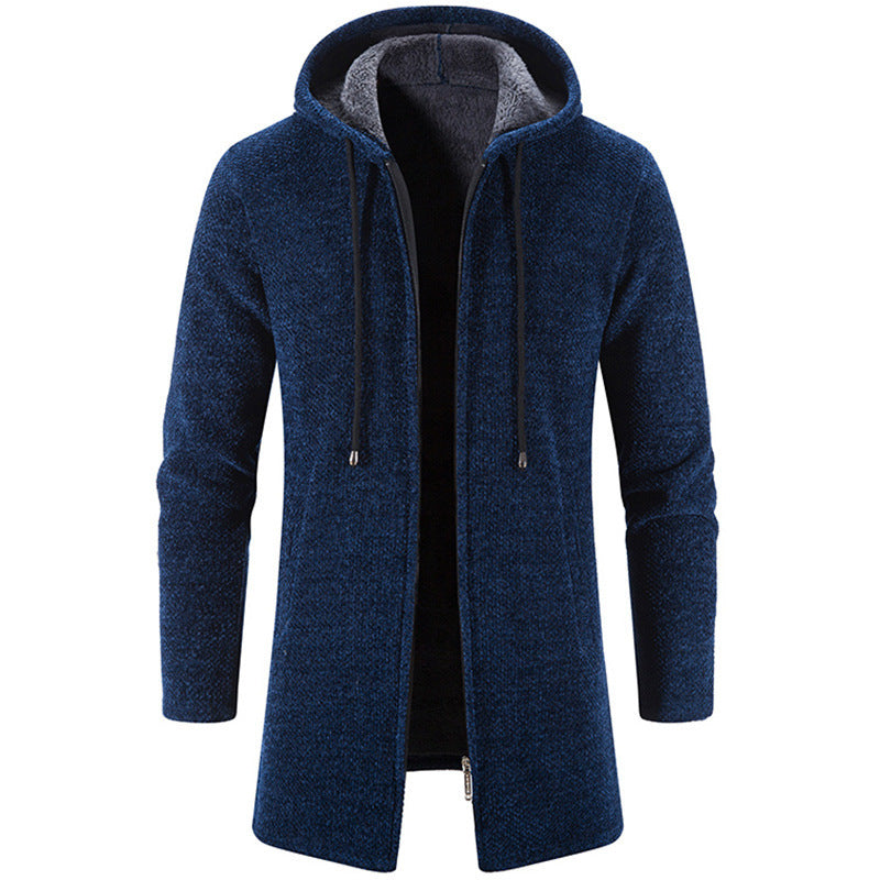 Plus Fleece Trend And Handsome All-match Cardigan For Men by DERILUJA LLC