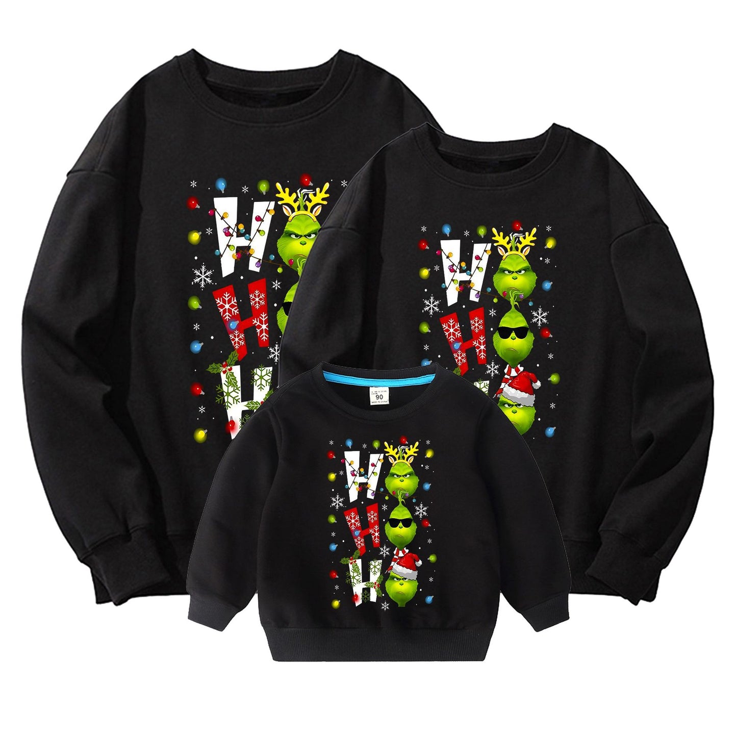 Parent-child Hoodie Pure Cotton T-shirt American Style New Year Christmas by eprolo