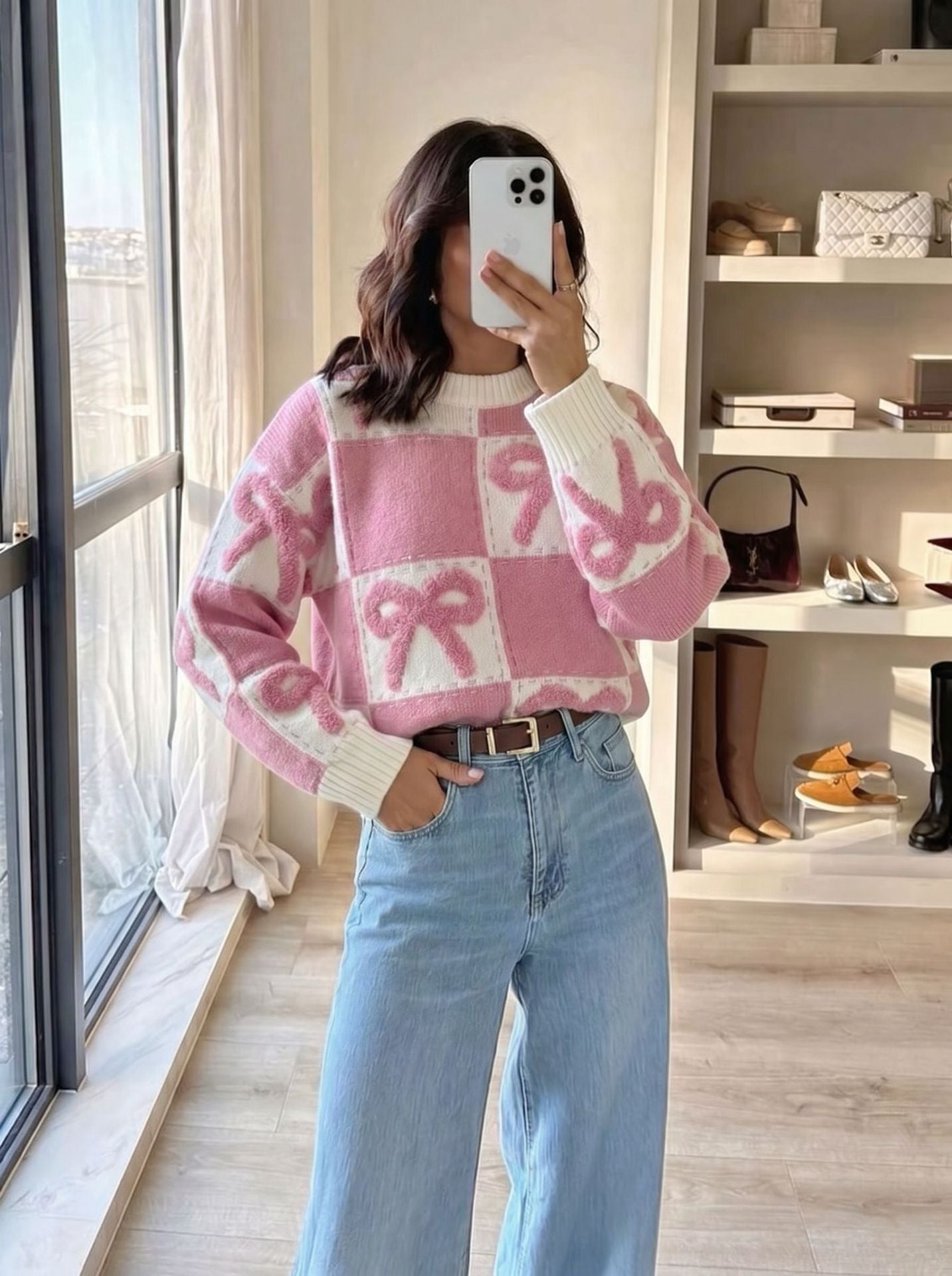 Korean-style Soft And Cozy Autumn Winter New-arrival Relaxed-fit Womens Knit Sweater by DERILUJA LLC